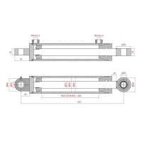 5142046, 5142052 Siłownik wspomagania Case JX New Holland TD, Fiat