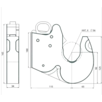 HAK ZACZEPU DOLNEGO CAT 2 KOŃCÓWKA DO WSPAWANIA