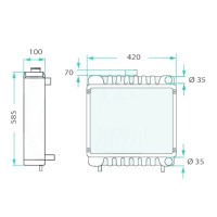 G162202051010 CHŁODNICA WODY FENDT FARMER 305,306,307,308,309 G187200050010