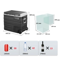 LODÓWKA KOMPRESOROWA SAMOCHODOWA TURYSTYCZNA EVO UD45 12/24/230 DUAL ZONE