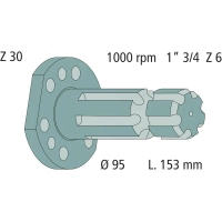 926150220011 KOŃCÓWKA WAŁKA WOM FENDT 711,818,824,916,920 MASSEY FERGUSON 716150220410 1 3/4