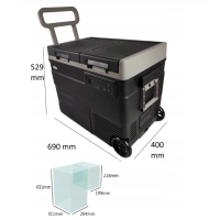 LODÓWKA KOMPRESOROWA SAMOCHODOWA TURYSTYCZNA DUAL ZONE 50 L 12/24/230v EVO