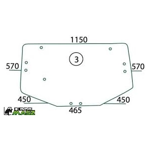 SZYBA TYLNA ZIELONA JOHN DEERE L171335, L202528, L213351, L78727, L78728