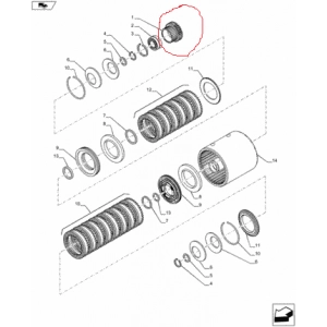 87553310, KOŁO ZĘBATE CASE MAGNUM, PUMA, NEW HOLLAND T1, T2, T7