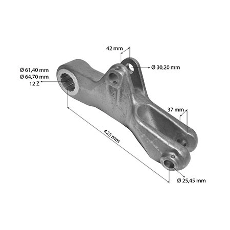 L158720,L166976 RAMIE PODNOŚNIKA lewe JOHN DEERE 6810 6910 6930,7420