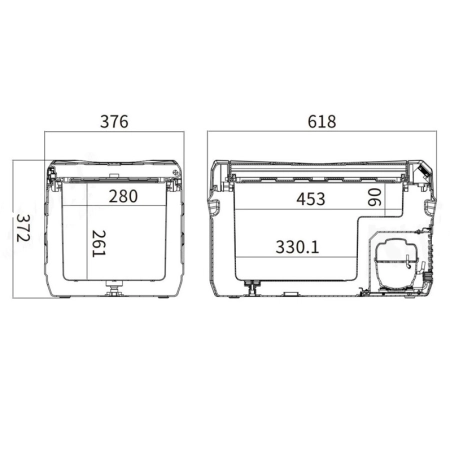 LODÓWKA KOMPRESOROWA TURYSTYCZNA SAMOCHODOWA ZAMRAŻARKA EVO NL30 12/24/230v