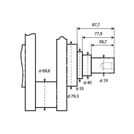 WAŁ KORBOWY JOHN DEERE RE20585, RE36605, RE44468, RE65224 Genmot