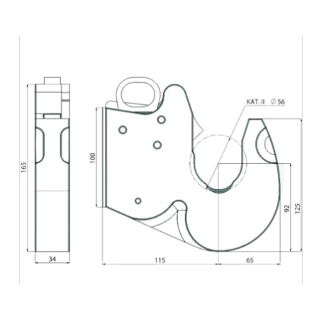 HAK ZACZEPU DOLNEGO CAT 2 KOŃCÓWKA DO WSPAWANIA