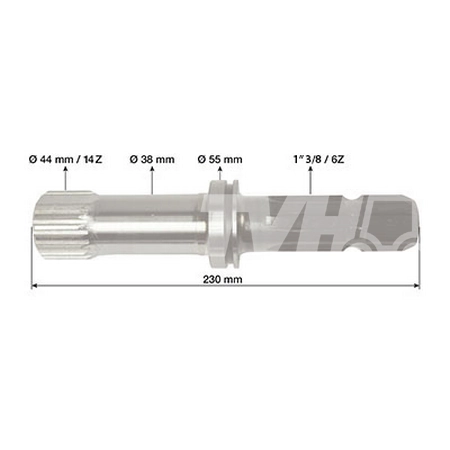 31813100 WAŁEK WOM PTO VALMET 6000, 8000 VALTRA T120,T130,T140, t170 V31813100