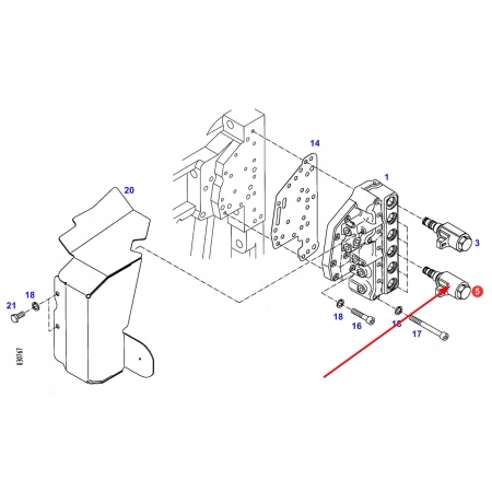 Elektrozawór hydrauliki Massey Ferguson Fendt G411151600020, G411150600040