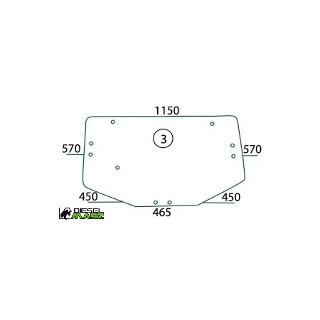 SZYBA TYLNA ZIELONA JOHN DEERE L171335, L202528, L213351, L78727, L78728