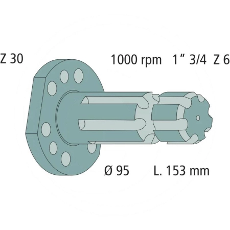 926150220011 KOŃCÓWKA WAŁKA WOM FENDT 711,818,824,916,920 MASSEY FERGUSON 716150220410 1 3/4