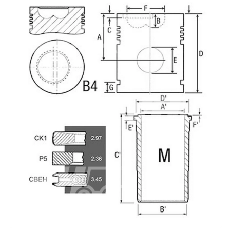 RE53073 ZESTAW NAPRAWCZY SILNIKA JOHN DEERE 6400,6500,6800,6900, RE47861,RE28977