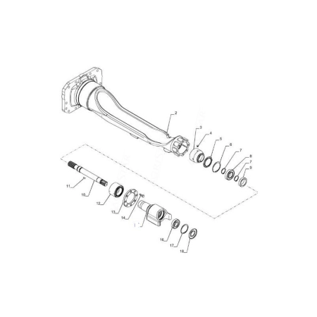 ZESTAW NAPRAWCZY WAŁU PRZEDNIEGO NAPĘDU CASE PUMA NEW HOLLAND TM T7 STEYR, 87618799, 14723110, 82037881, 5150371, 84263341, 820379050,87644385